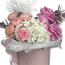 Garhoud flowers  -  Elegant Pink Roses and Spray Roses  Flower Bouquet/Arrangement