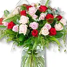 Holland flowers  -  Condolence Bouquet Roses + Vase Flower Bouquet/Arrangement
