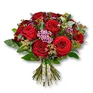 An-Najadah blomster- Elegant rød rose og voksblomster Blomsterarrangementer bukett