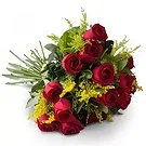 Santa Maria flowers  -  Special Bouquet of 15 Red Roses and Foliage Flower Bouquet/Arrangement