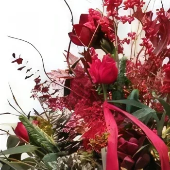 flores Madrid floristeria -  Tono rojo Ramo de flores/arreglo floral