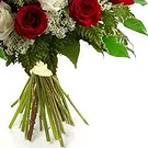 Wiedervereinigung Blumen Florist- Rote und weiße Rosen Bouquet/Blumenschmuck