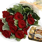 Greece flowers  -  ROSES AND CHOCO Flower Bouquet/Arrangement