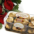 Greece flowers  -  ROSES AND CHOCO Flower Bouquet/Arrangement