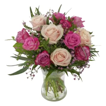 fiorista fiori di Norvegia- Elegante bouquet di rose rosa tenui Fiore Consegna