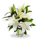 Gjesdal bloemen bloemist- Elegante witte lelie-arrangement Boeket/bloemstuk