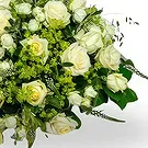 Zande blommor- Elegant vit oval Bukett/blomsterarrangemang