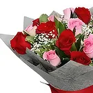 Ad Dilam blomster- 20 blandede roser Blomsterarrangementer bukett