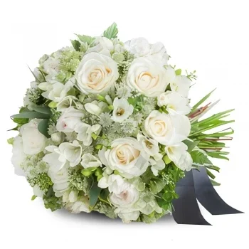 Lyon bunga- Buket Kejutan White Florist Rangkaian bunga karangan bunga