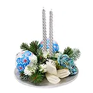Italy flowers  -  White Christmas Centerpiece Flower Bouquet/Arrangement