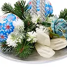 Italy flowers  -  White Christmas Centerpiece Flower Bouquet/Arrangement