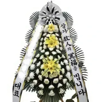 Corea del Sur Floristeria online - corona blanca Ramo de flores
