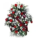 Cala Llonga flowers  -  Alabaster Bloom Halo Flower Bouquet/Arrangement