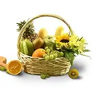 Buangkok flowers  -  Sunny Floral & Fruit Basket Flower Bouquet/Arrangement