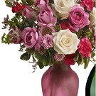 fiorista fiori di Camaxilo- Bouquet di rose bianche e rosa con scintillan Bouquet floreale