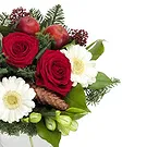 fiorista fiori di Firenze- Bouquet di Natale bianco e rosso Bouquet floreale
