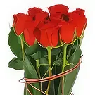Le François flowers  -  Flame red roses composition Flower Bouquet/Arrangement
