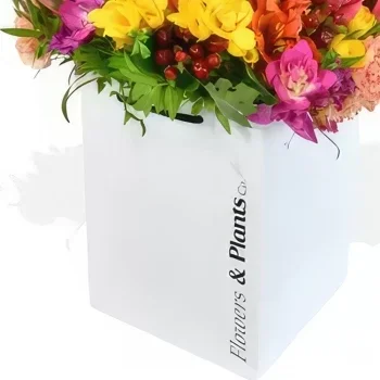 flores Manchester floristeria -  Luces brillantes y Moet Ramo de flores/arreglo floral