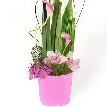 Бордо цветя- Композиция с флорално изобилие Букет/договореност цвете