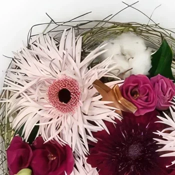 Ruggell-virágok- Virágfészek Virágkötészeti csokor