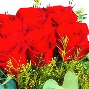 Cascais kwiaty- Kostka Róż Bukiet ikiebana