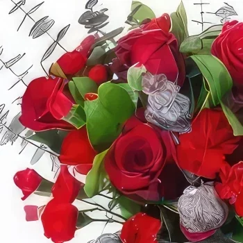 fiorista fiori di Parigi- Bouquet rotondo glamour di Francoforte Bouquet floreale