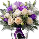 Geneva flowers  -  Rustic Elegance Purple Flower Bouquet/Arrangement