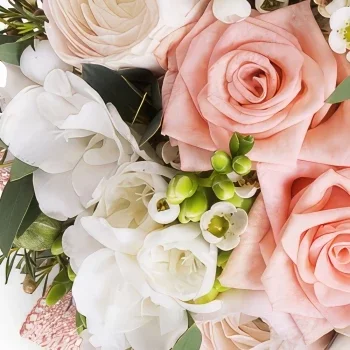 nett Blumen Florist- Rosa & Weißer Floristen-Überraschungsstrauß Bouquet/Blumenschmuck