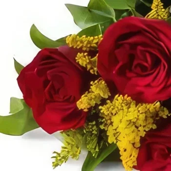 Recife flori- Aranjament de 3 Trandafiri Rosii Buchet/aranjament floral
