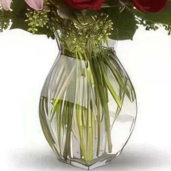flores Turín floristeria -  Sinfonía roja y rosa Ramo de flores/arreglo floral
