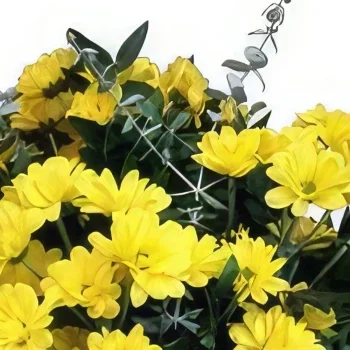 Cascais-virágok- Élénk sárga Virágkötészeti csokor