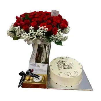 Kenya online Florist - Elegant Floral & Cake Gift Bouquet