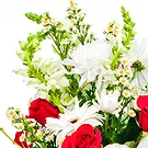 Oman flowers  -  Red and White Flower Bouquet/Arrangement