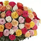 Ad Dilam blomster- 100 blandingsroser Blomsterarrangementer bukett