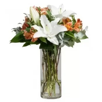 Torremolinos Blumen Florist- Orangefarbener Sommer Bouquet/Blumenschmuck