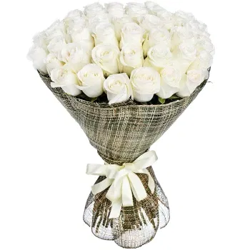 Tunisia online Florist - 50 White Roses Bouquet Bouquet