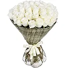 Ebensee am Traunsee Blumen Florist- Strauß mit 50 weißen Rosen Bouquet/Blumenschmuck