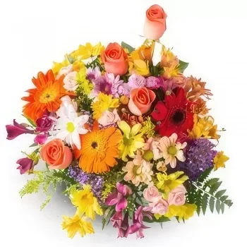Belém kvety- Stredná kytica farebné pole farebné Aranžovanie kytice