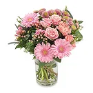 Italy flowers  -  Bouquet of pink flowers for the birth of a gi Flower Bouquet/Arrangement
