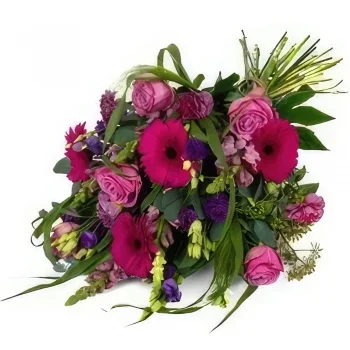 Groningen blomster- Begravelsesbuket i lyserøde toner Blomst buket/Arrangement