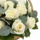Nea Krya Vrysi flowers  -  12 White roses Flower Bouquet/Arrangement