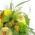 Le François flowers  -  Genoa yellow & orange rustic round bouquet Flower Bouquet/Arrangement