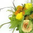 Le François flowers  -  Genoa yellow & orange rustic round bouquet Flower Bouquet/Arrangement