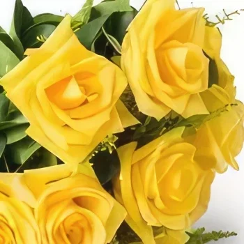 Salvador blomster- Bukett med 12 gule roser Blomsterarrangementer bukett