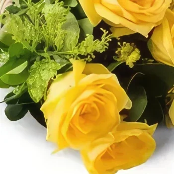flores de Rio de Janeiro- Buquê de 8 Rosas Amarelas Bouquet/arranjo de flor