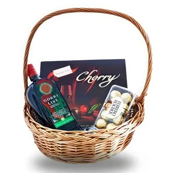 Serbia  - Gorki List & Chocolate Treats Basket 