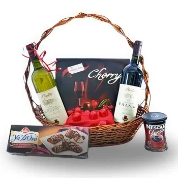 Serbia  - Gourmet Wine and Chocolate Basket 