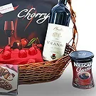 fleuriste fleurs de Bijela- Panier gourmand de vins et chocolats Bouquet/Arrangement floral
