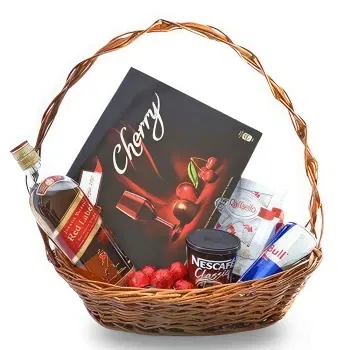Serbia  - Gourmet Wine Chocolate Coffee Basket 