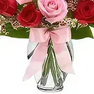 Ad Dilam blomster- Rosa og røde roser Blomsterarrangementer bukett